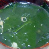 みょうがとわかめの中華風スープ